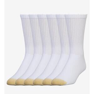 GOLDTOE Men's Harrington Crew Socks- 6 Pairs Size 6-12.50